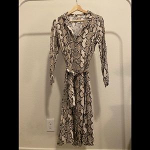 H&M snakeskin maxi dress